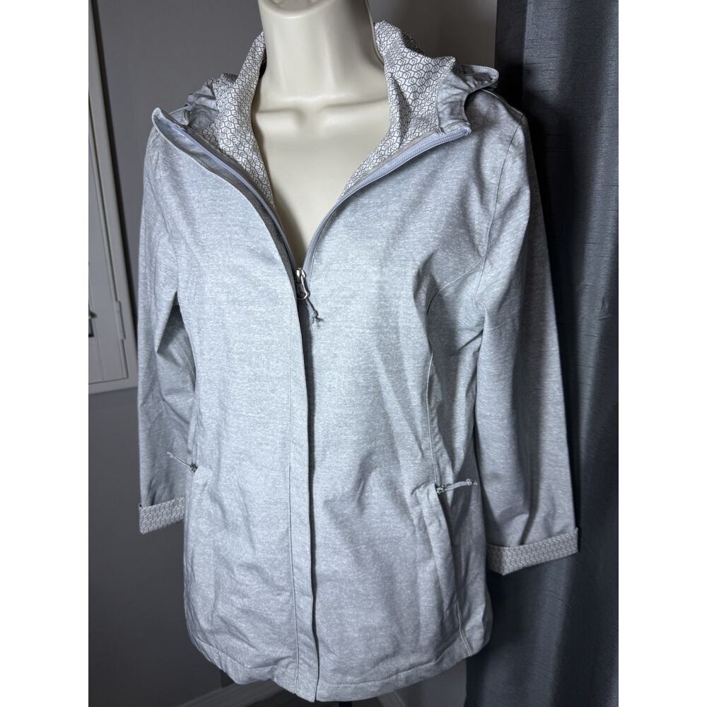 EUC: Free Country Women's Small Waterproof Portable‎ Rain Jacket X20 Shell Gray